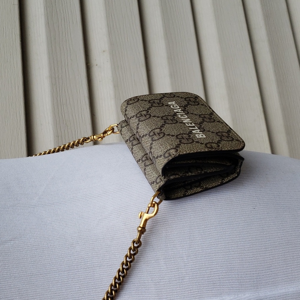 GUCCI X BALENCIAGA GG WEB SUPREME HACKER PROJECT WALLET ON CHAIN WOC - Picture 7 of 14